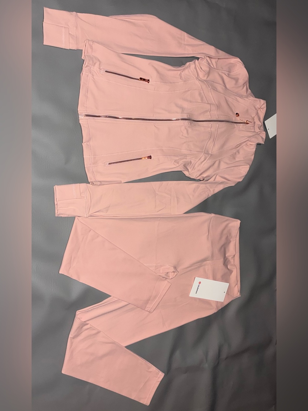 Lululemon Set Pink Active Jacket & Legging Set